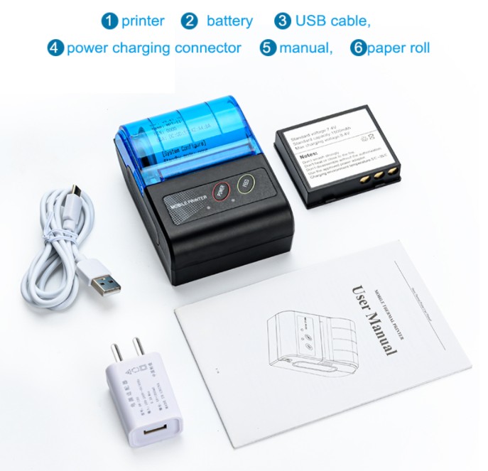 YCP-586 mobile thermal printer set